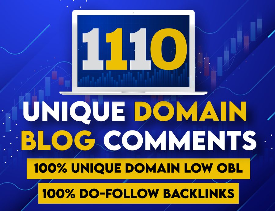 i will create 1110 unique domain dofollow blog comments backlinks with low obl high DA PA TF CF site