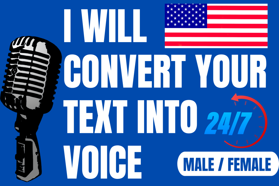 I will convert text to voice real human speech, 500 words