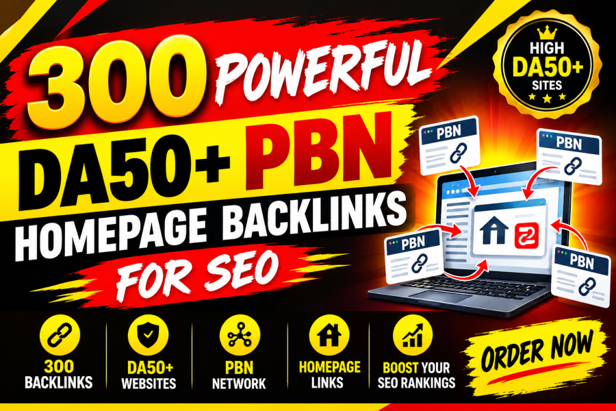 I Will Build 300 Powerful DA50+ PBN Homepage Backlinks for SEO