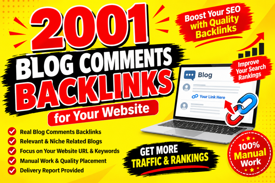 I Will Build 2001 Blog Comments Backlinks for Your Website SEO