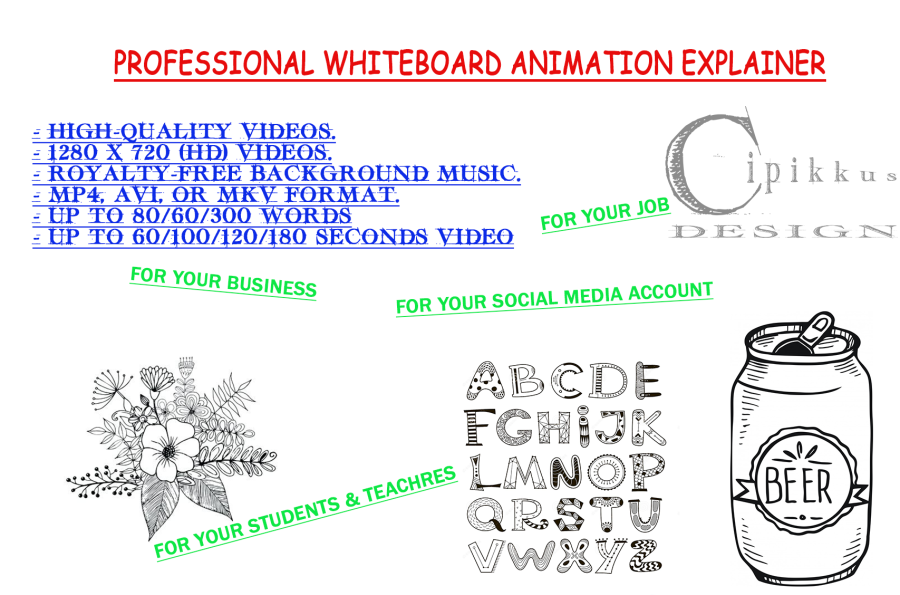 I will create the best WHITEBOARD ANIMATION and EXPLAINED VIDEO + VOICE OVER