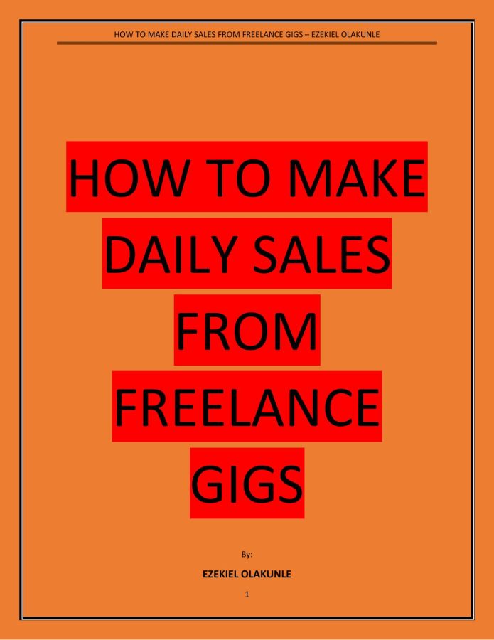 How rank your freelance gig to first page and start making sales daily 