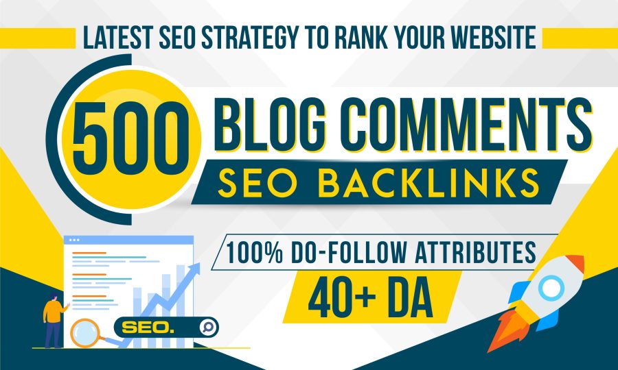 build 500 high DA dofollow blog comment backlinks on unique domains