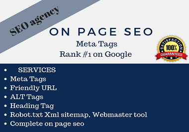 do onpage seo write meta tags, tilte, description, alt tag rank website first page