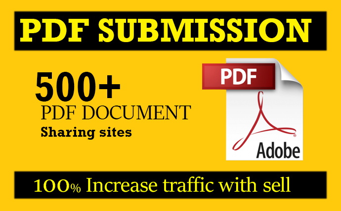 I will do PDF submission in 100 document sharing sites