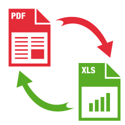 I can do convert pdf to excel or excel to pdf file