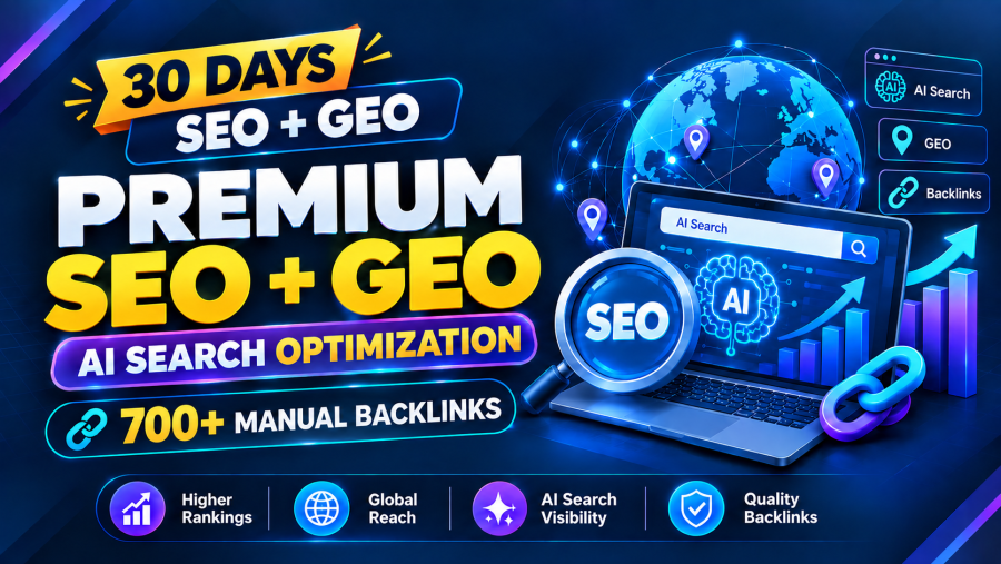 Boost Your Website Ranking | 30 Days SEO + GEO + 700+ Manual Backlinks