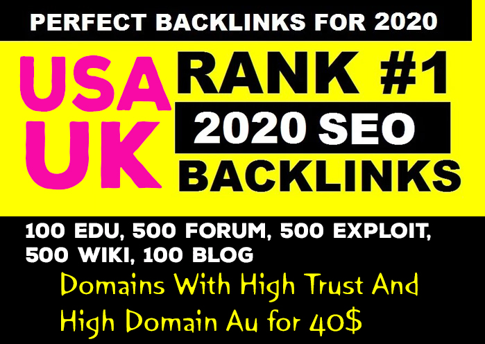 USA & UK 100 Edu,500 Forum,500 Exploit, 500 Wiki,100 Blog Domains With High Trust And High Domain Au