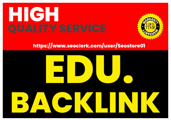 Build HQ 500+ EDU Backlinks First Rank On Google Page 1 For Website SEO