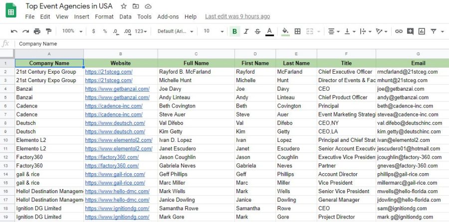I will do 50 b2b lead generation with email and contact list data entry