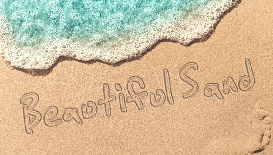 I will create your any 2 words with sand writing 