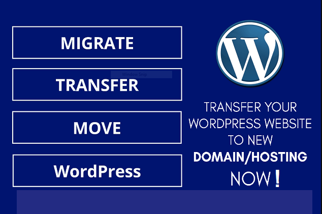 WordPress website migration, transfer, clone from one host to another 