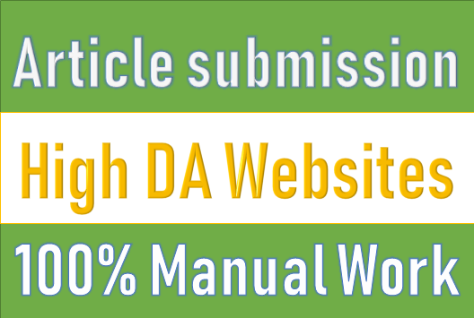 30 Article Submissions on High DA websites for SEO