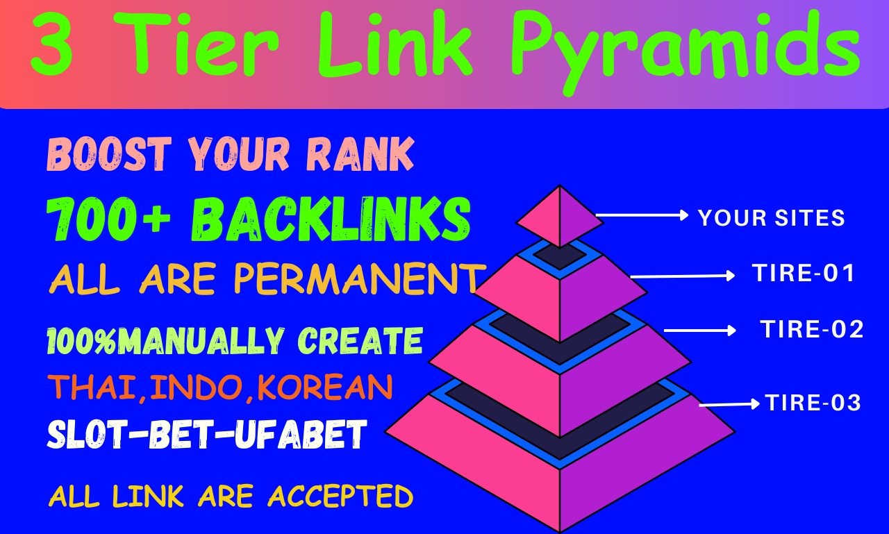 Improve The Rank of Your Website Higher on Google With Exclusive 3 Tier Link Pyramids