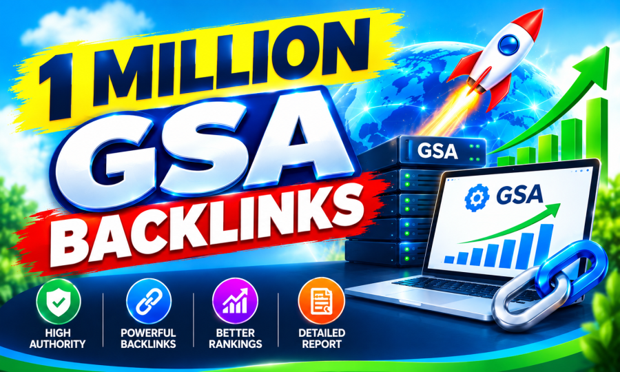 Create 1 million GSA high-quality SEO backlinks for website ranking