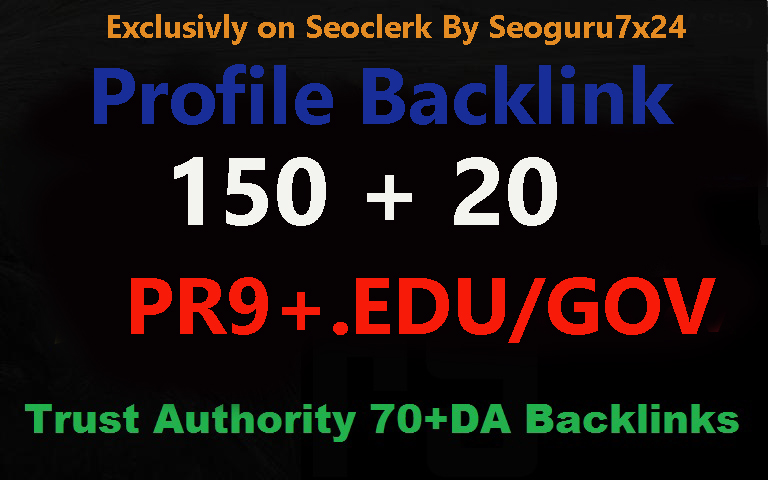 I will Manually Do - 150 Pr9 + 20 EDU.GOV High Domains Safe Seo Backlinks From -