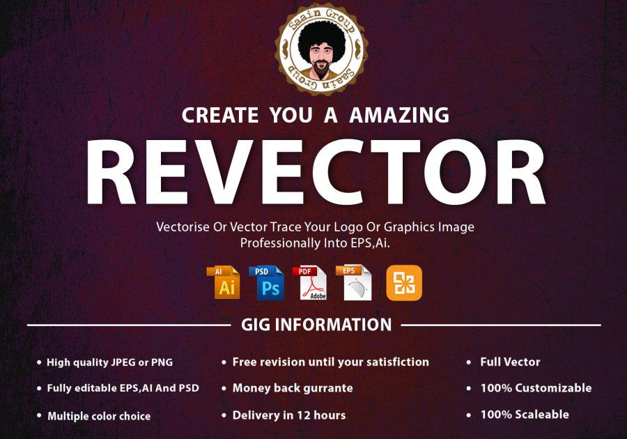 Convert or vectorize Low Res Logo, Icon to vector