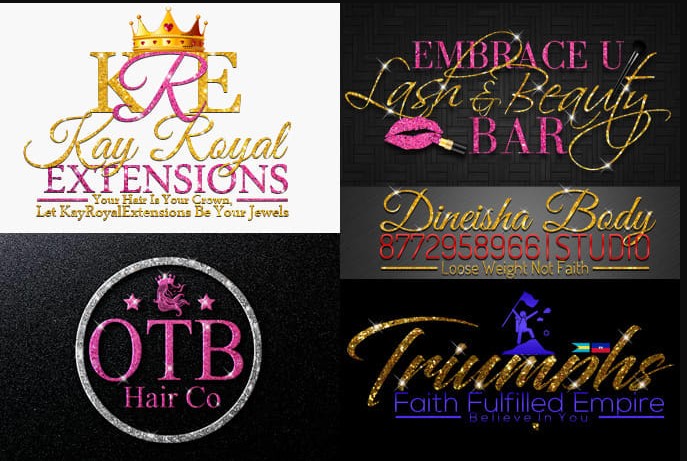 Do 3 Hair Extensions, Boutique And Eyelash Logo Design