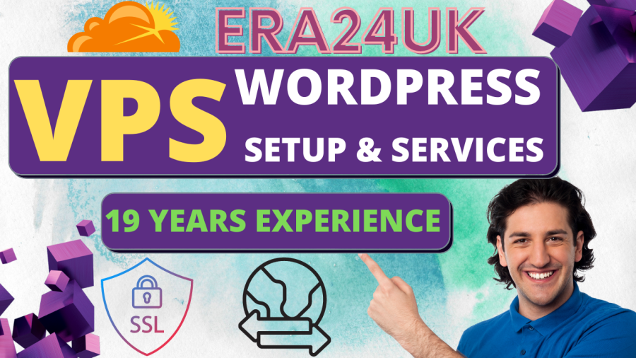 VPS Server Setup WordPress Website Fix Plus Cloudflare, Email Config, SSL