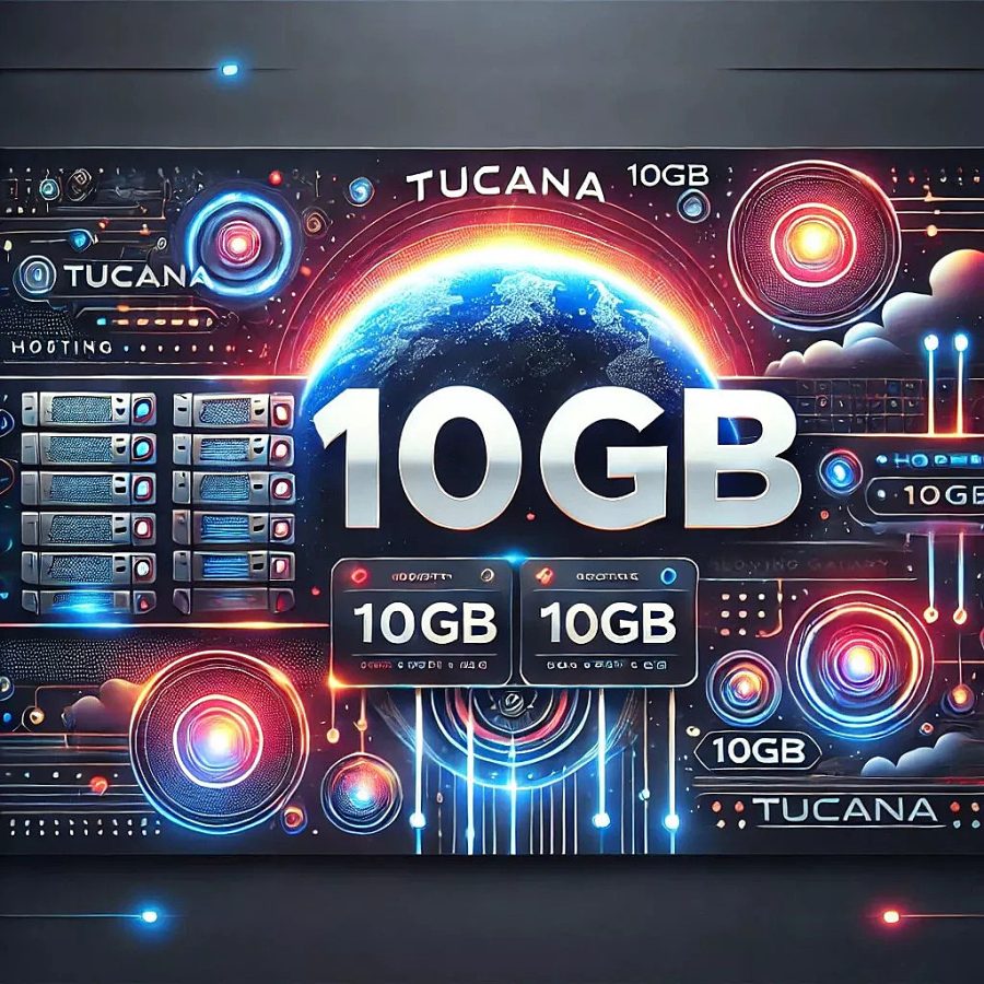 10GB hosting for website, app, dedicated email, backup Tucana Annual Plan