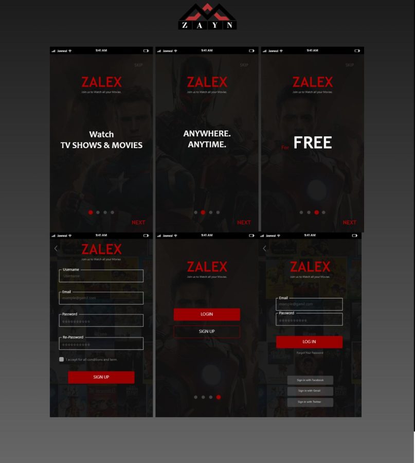 Mobile App Design - Zalex Movies