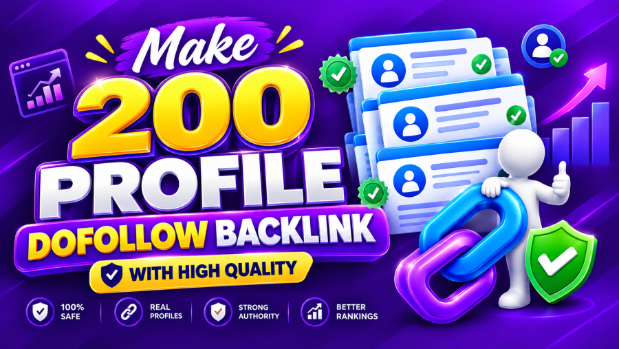 Build 200 High Quality Dofollow Profile Backlinks for SEO