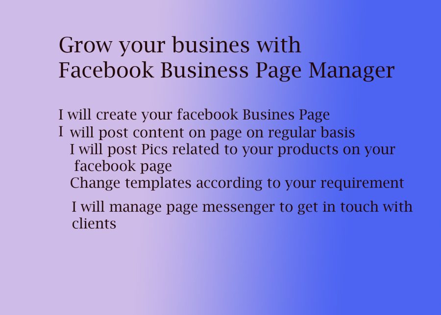 Facebook Business Page Manager 
