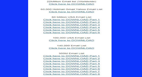 I Give you Email list for All niche fresh + Method to send 