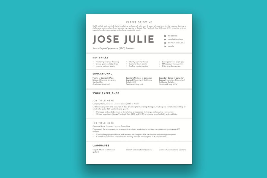 I will Professional Resume design Apple Mac Pages for you