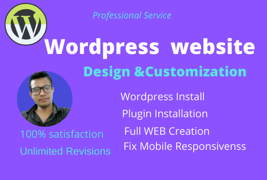 I can do customization any wordpress website & Design