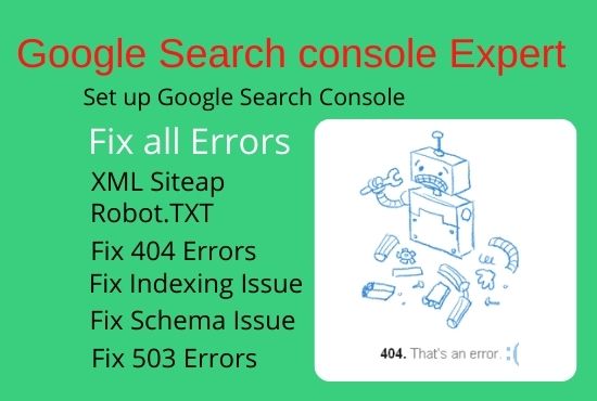 I will fix Google search console errors | Google indexing Error