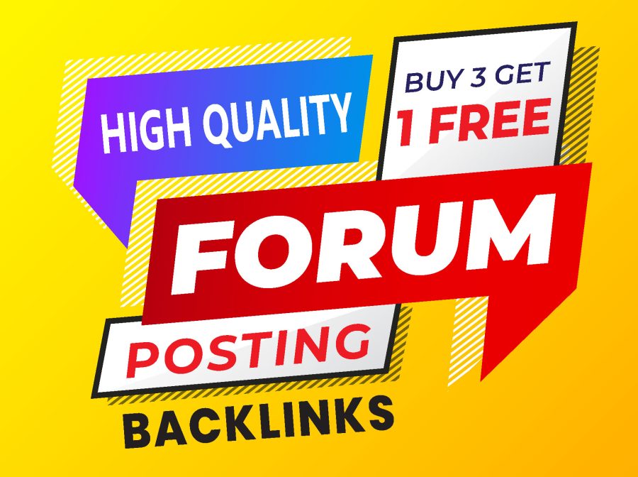 I will do 55+ forum posting, forum thread, dofollow forum backlinks, linkbuilding