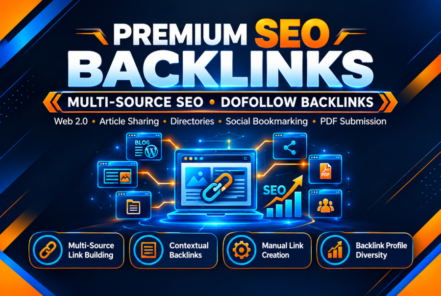  Premium Multi-Source SEO Dofollow Link Building Backlinks Service for Website Authority