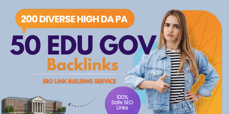 Premium 50 EDU/GOV High Authority Link Building University Backlinks For Google Ranking SEO Service