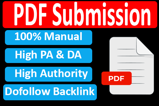 I will do PDF or PPT/DOCS submission to 50 high DA sites