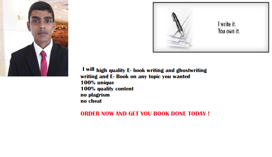 do E-book writing and ghostwriting for you 