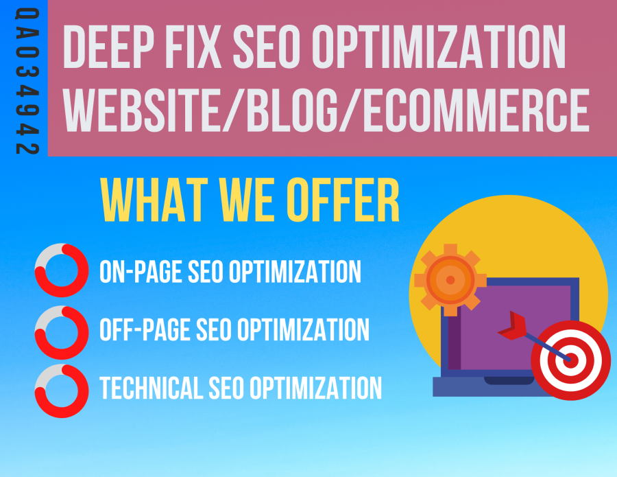 Deep Fix SEO In Your Websites/ Ecommerce