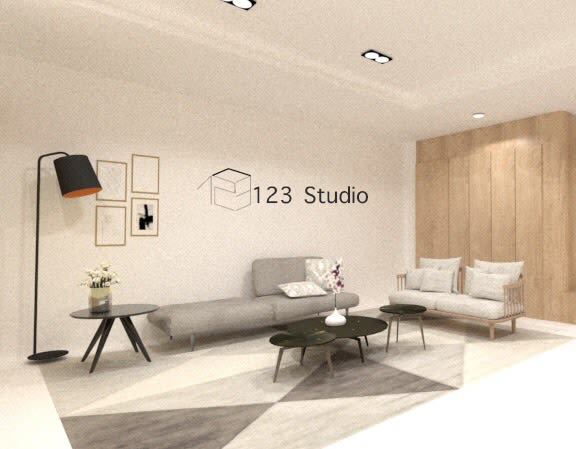 design and render a living room interior