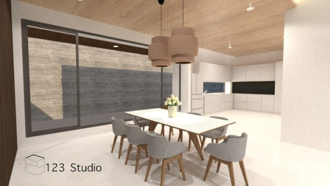 design and render a living room interior