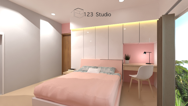 design and render a Bedroom interior