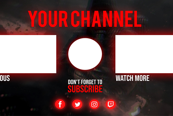 Youtube End Screen End Card Outro