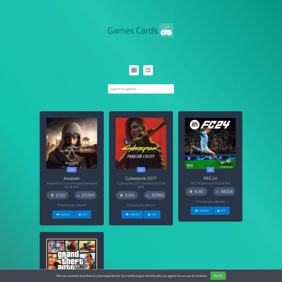 Professional Gaming Download Landing Page for CPA Offers - Content Locker