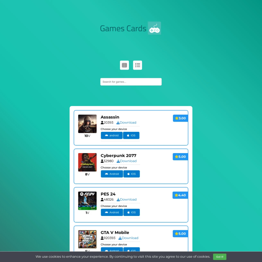 Professional Gaming Download Landing Page for CPA Offers - Content Locker
