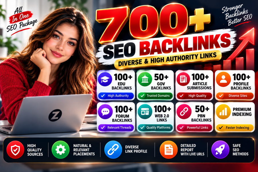 700+ SEO Backlinks | EDU GOV, PBN, Web 2.0 & High Authority Link Building