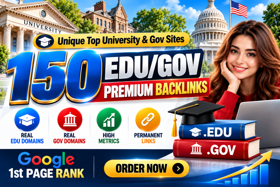 Will Build 150 Premium EDU GOV Backlinks From Top University & Government Sites