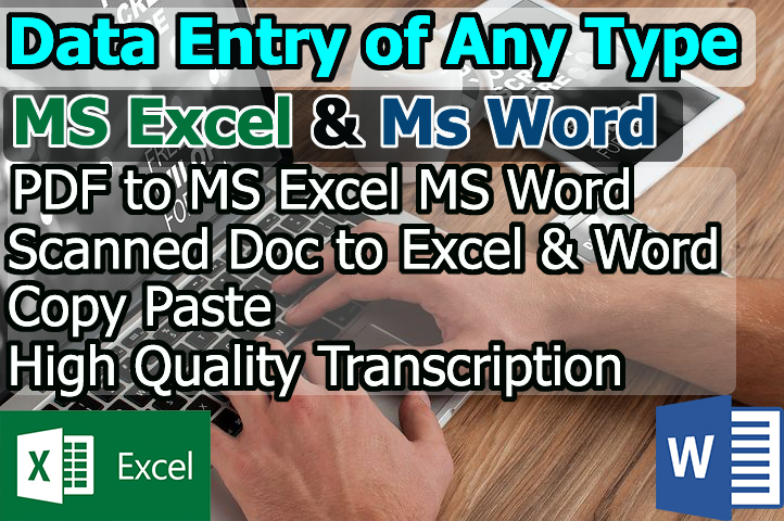 I Can Do Any Kind Of Data Entry Work As A virtual Assistant