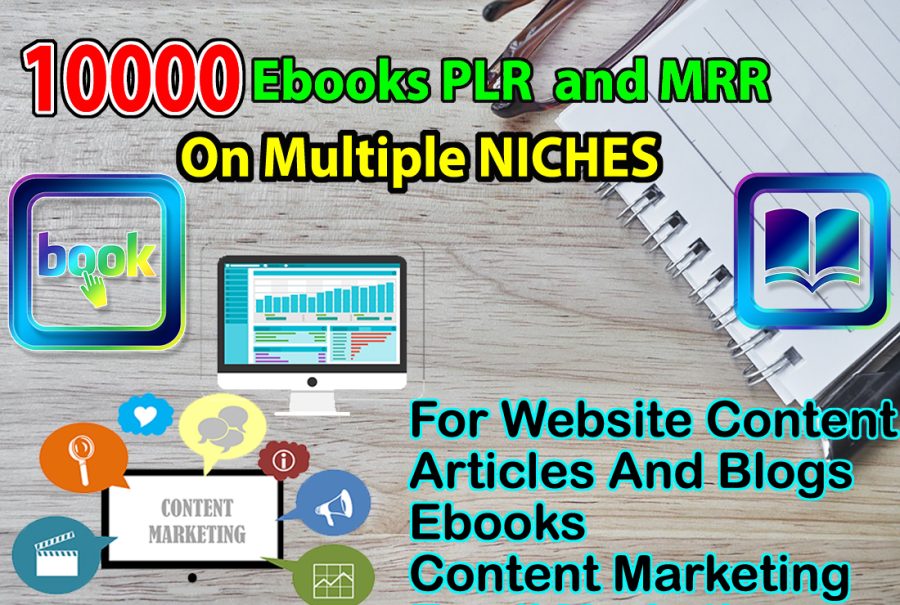 Get 10000 EBooks PLR & MRR on All The Niches 
