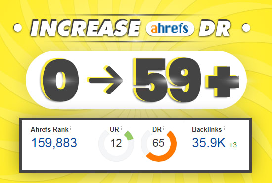 Increase your (URL) Rating and Domain Rating (DR 60) (Result with Prove)