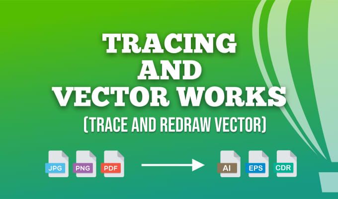 I will vector tracing, convert to vector, vectorize logo, trace