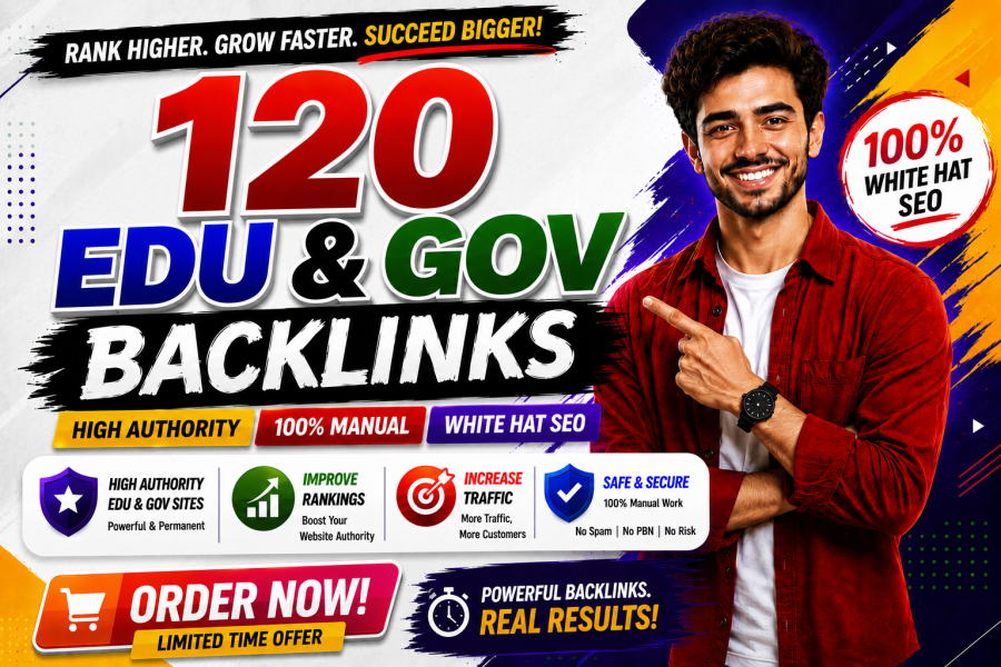 Get 120 EDU & GOV Comments, Profile Backlinks + 500 More Mix SEO Backlinks Support Links